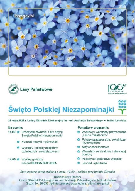 Święto Polskiej Niezapominajki – już 25 maja w Jedlni-Letnisku!